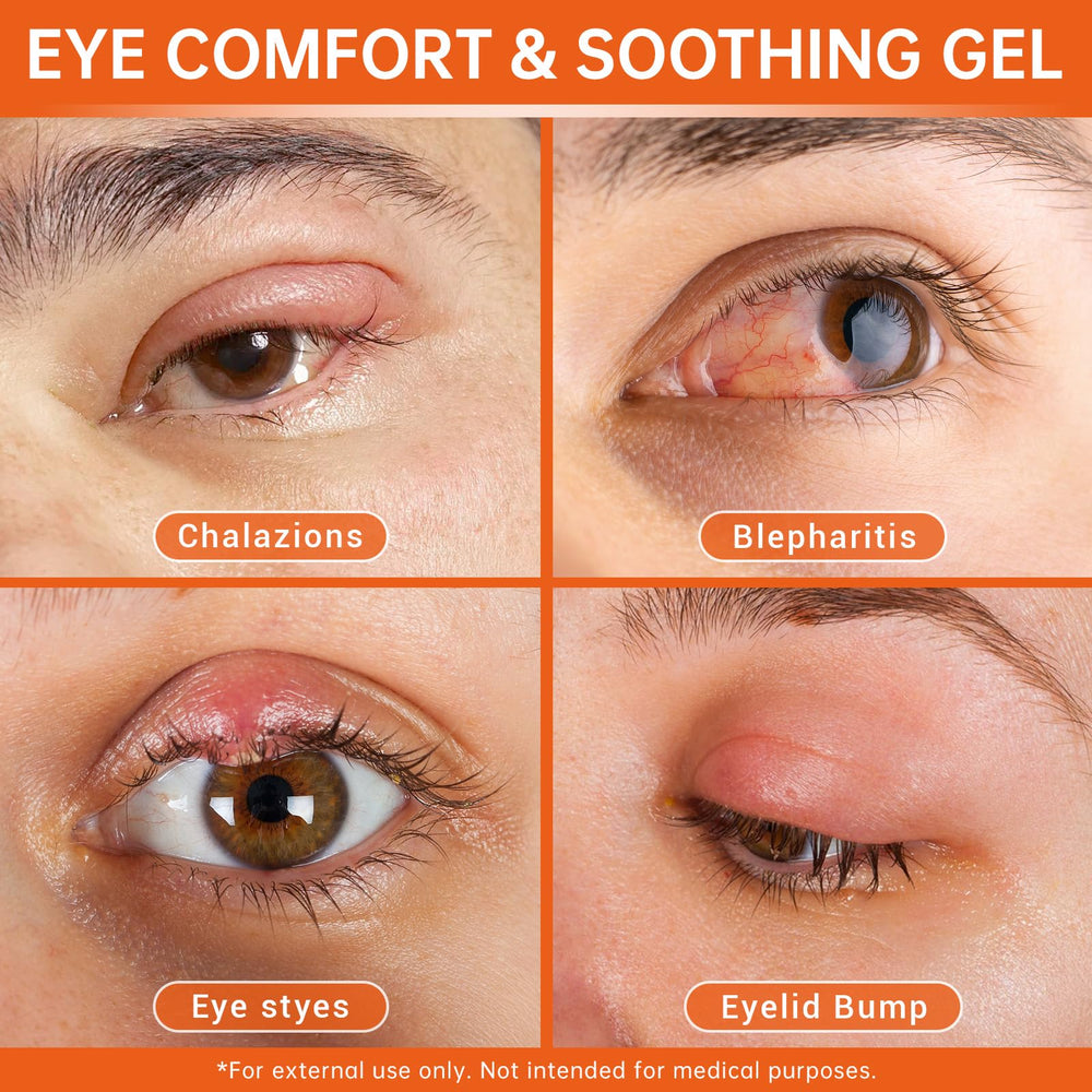 Changarload stye eye relief gel applied with fingertip for soothing comfort.