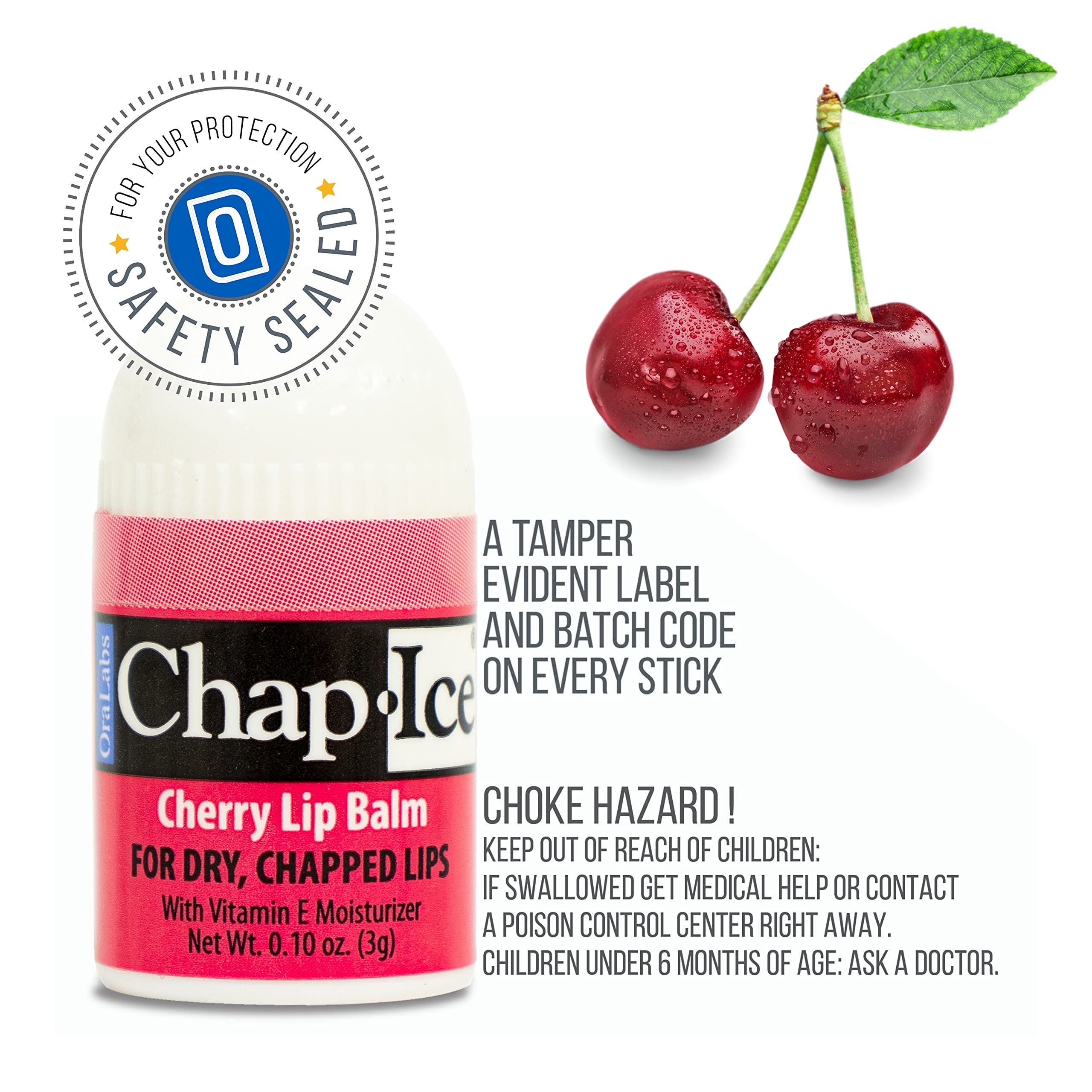 Chap-Ice cherry mini stick offers on-the-go hydration.