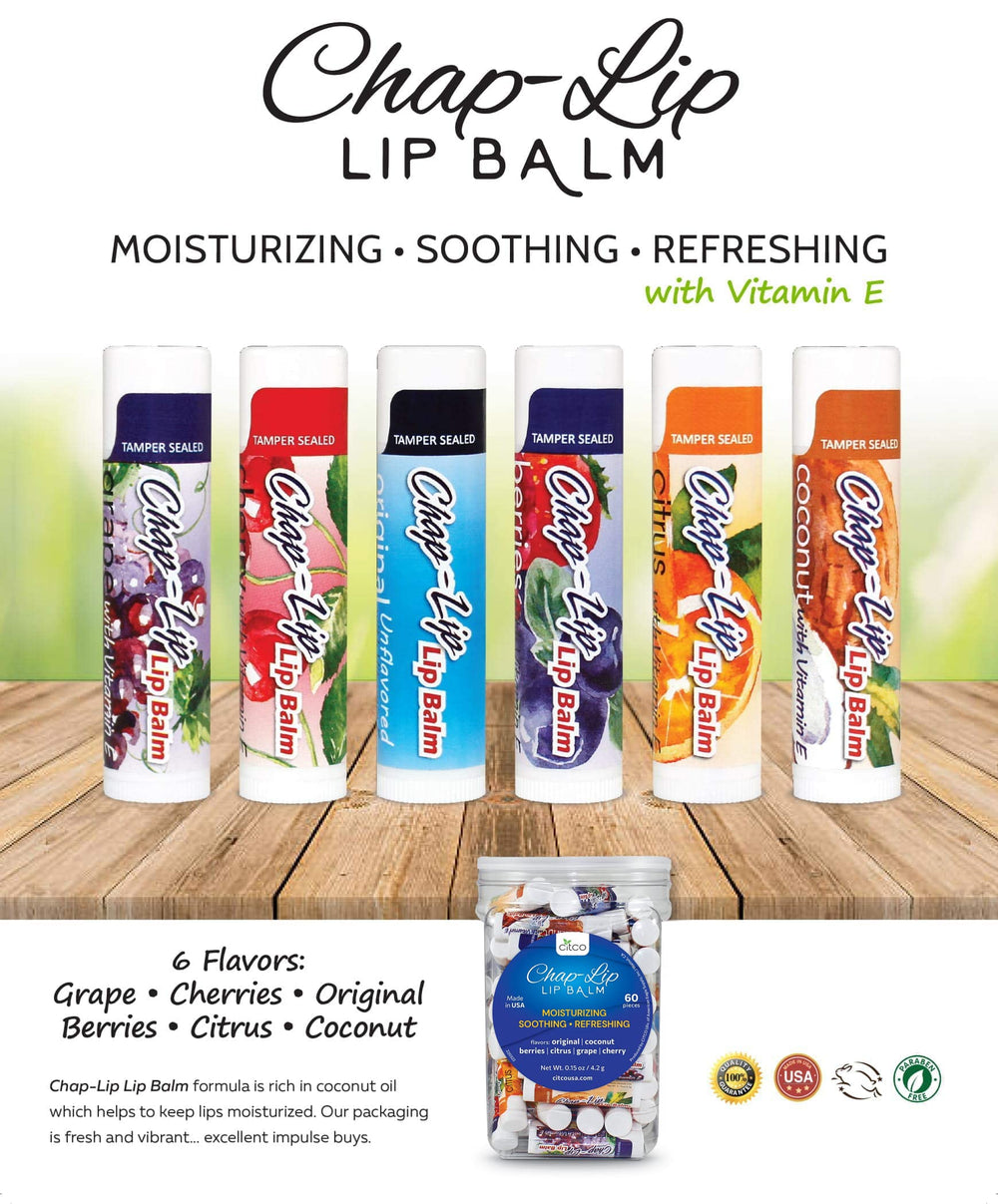Chap-Lip Lip Balm berries-tube rich hydration for soft lips all day