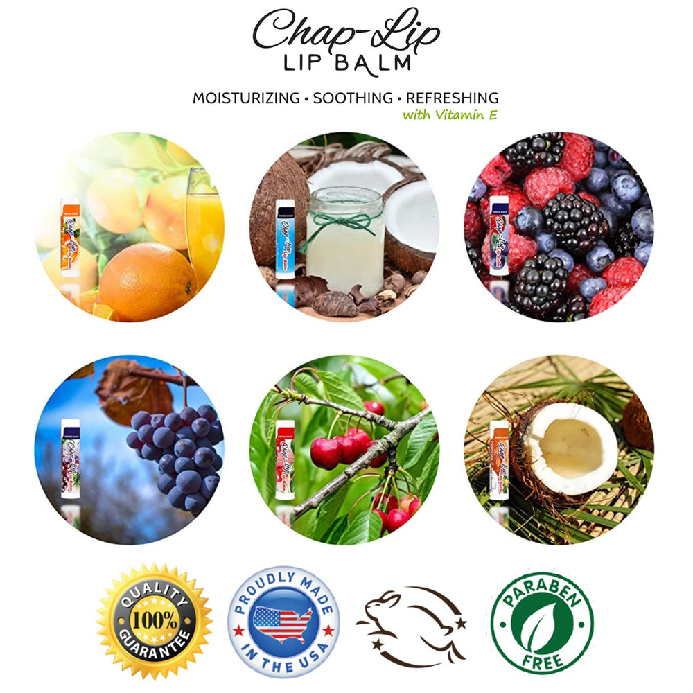 Chap-Lip Lip Balm coconut-tube tropical moisture and protective lip shield