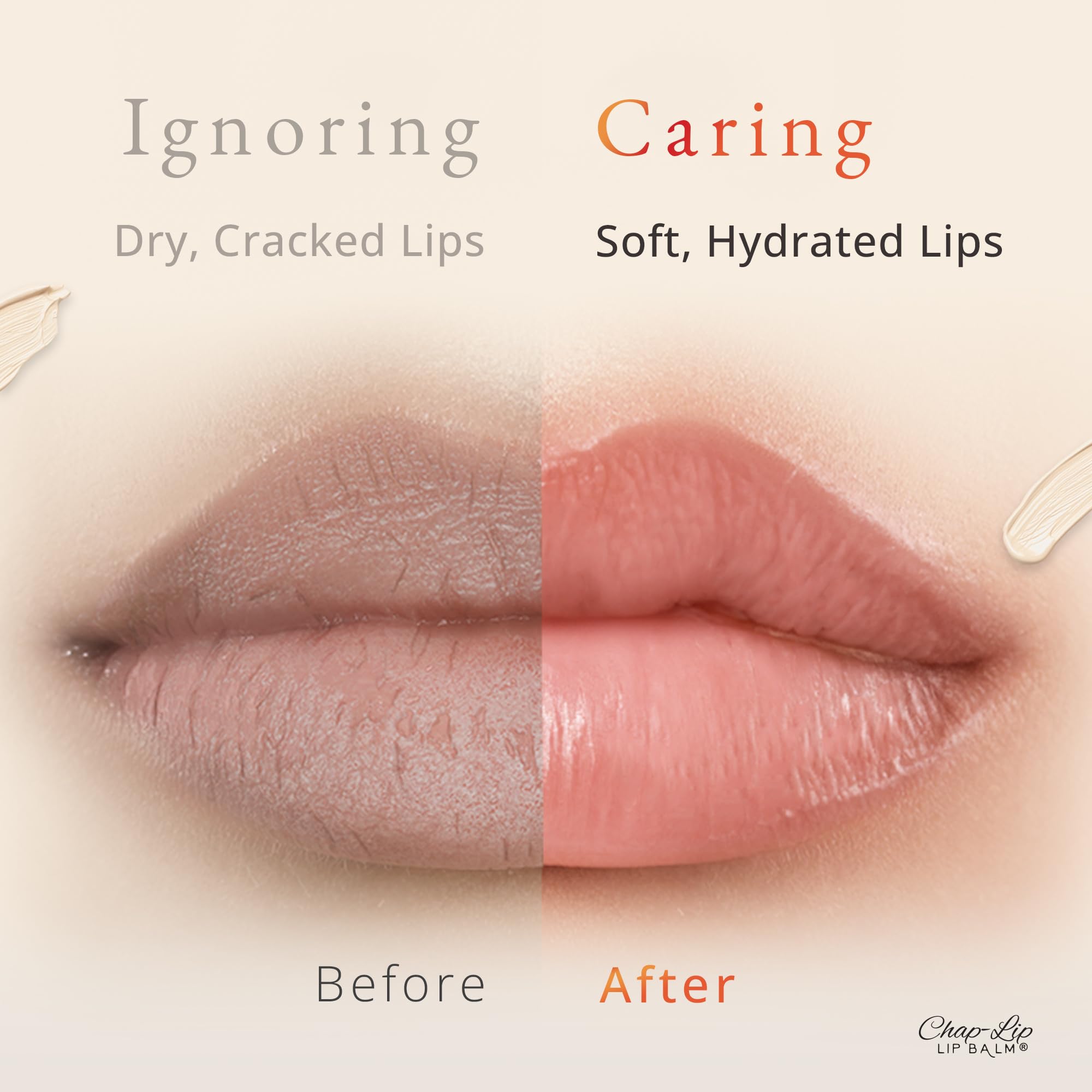 Chap-Lip Original bulk lip balm with coconut oil for deep hydration.