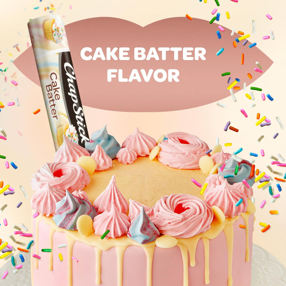 ChapStick Cake Batter packaging highlights value and American-made heritage.