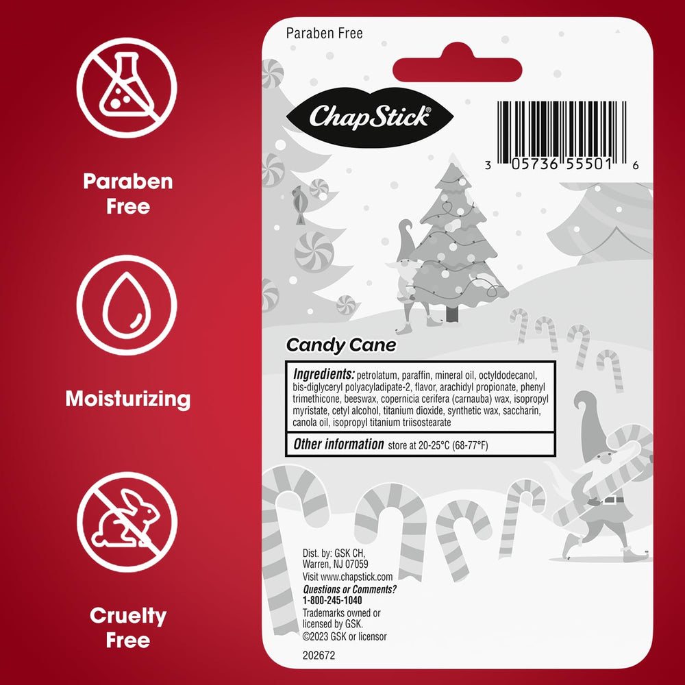 ChapStick Candy Cane holiday gift idea with practical lip care on the go.