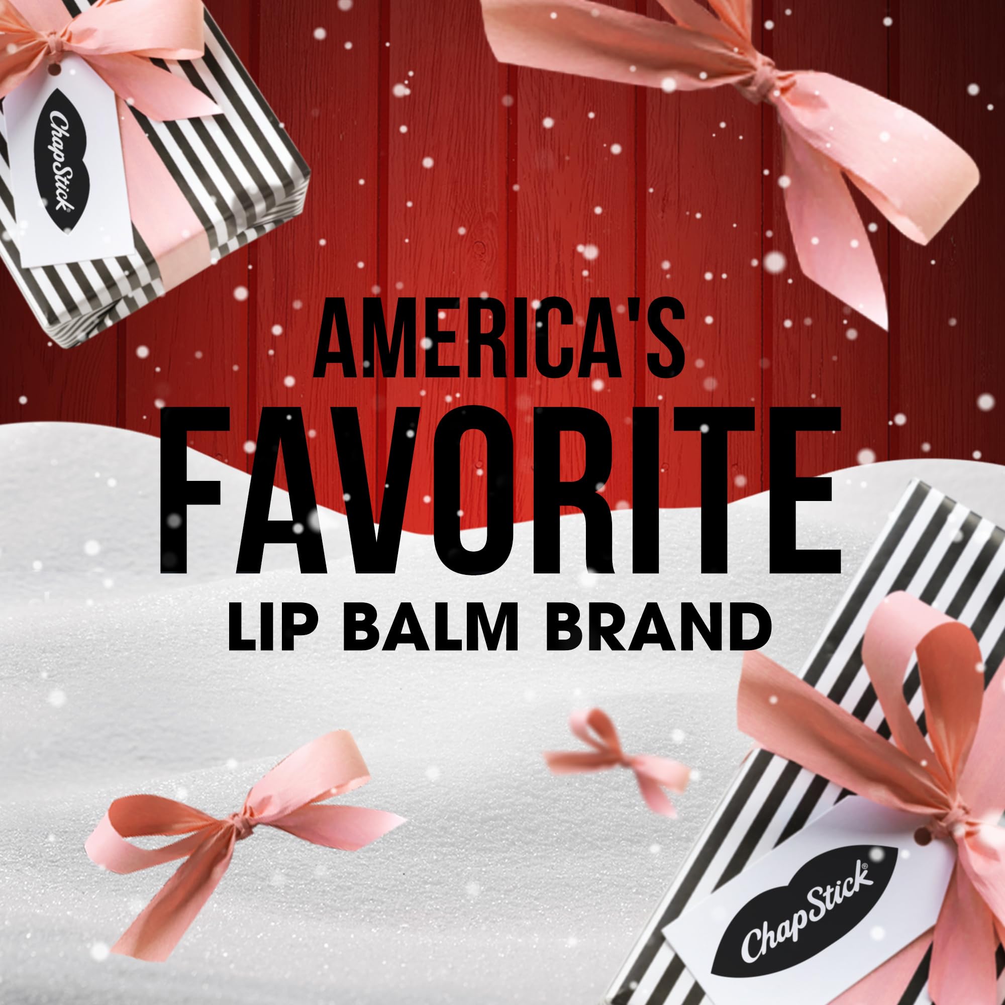 ChapStick Candy Cane mint scent photo emphasizes refreshing lip protection.