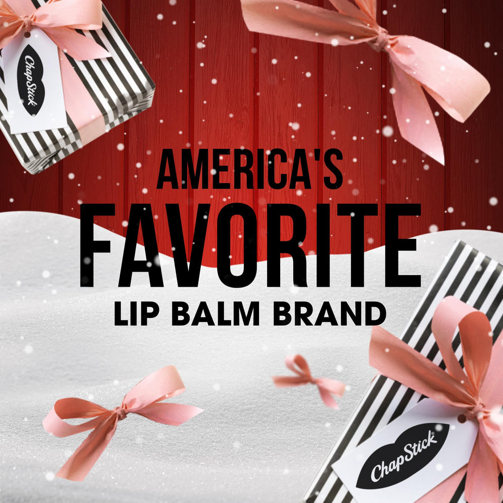 ChapStick Candy Cane mint scent photo emphasizes refreshing lip protection.