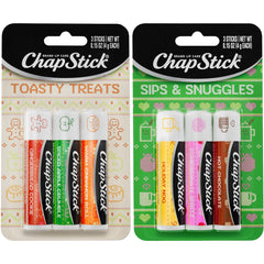 ChapStick Sips & Snuggles Holiday Nog close-up showing nourishing lip care