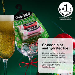 ChapStick Sips & Snuggles Pomegranate Spritz close-up for all-day moisture