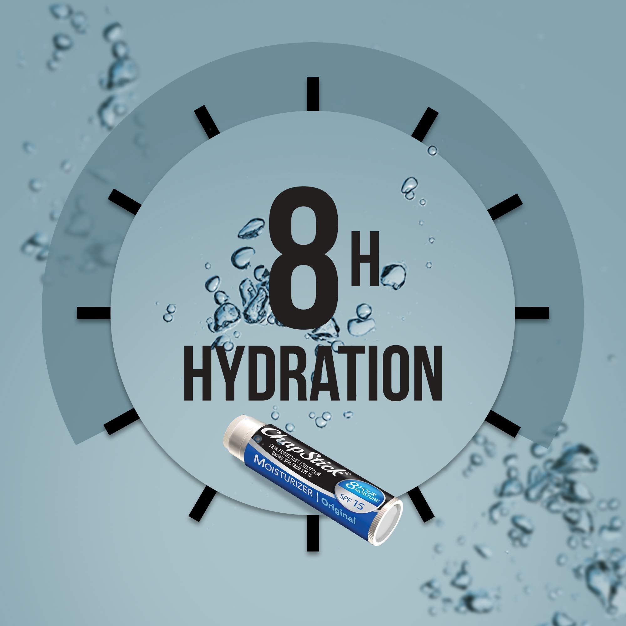ChapStick Original lipbalm hydration-8hours — long-lasting moisture with a non-greasy feel.