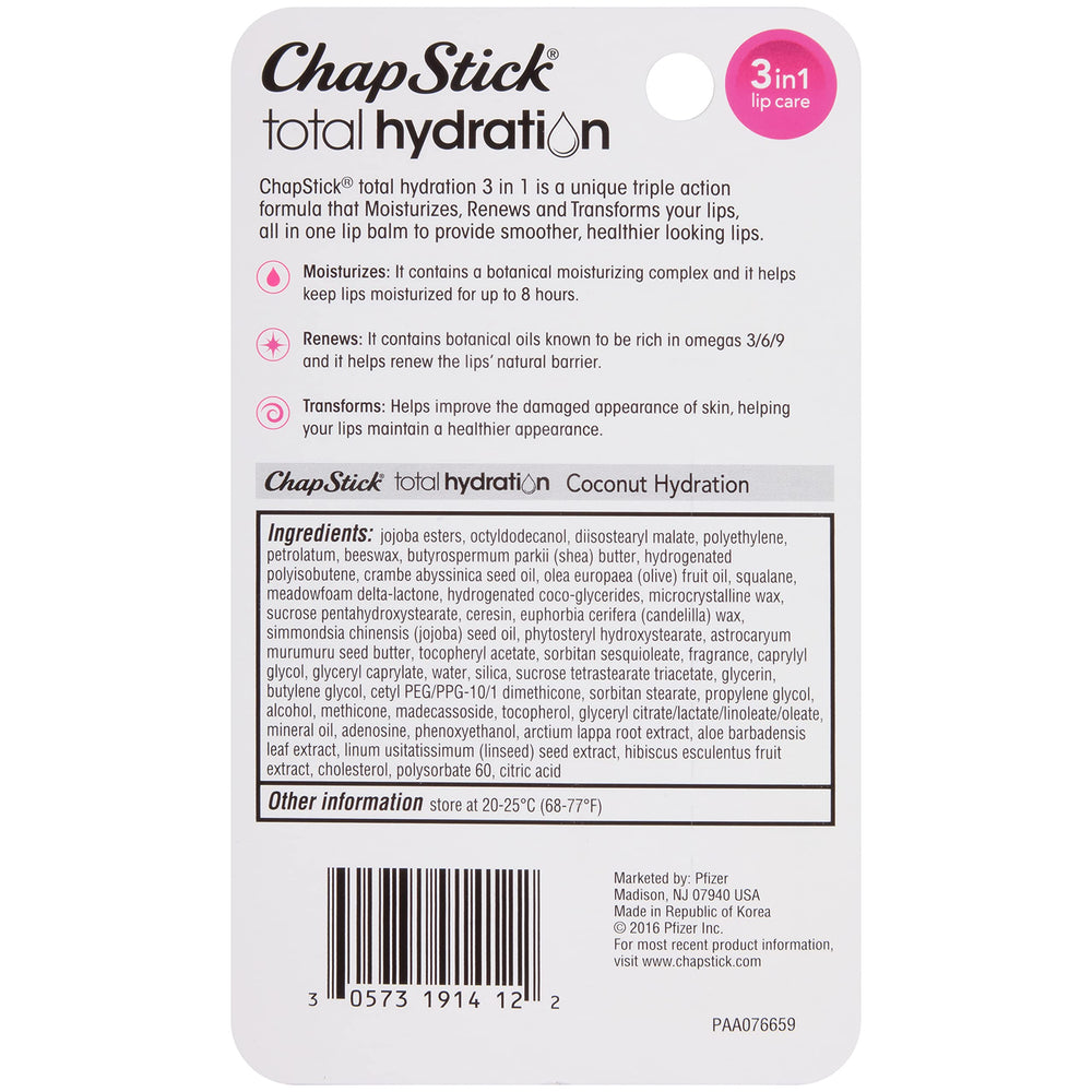 ChapStick Korean-inspired 3-in-1 formula visual overview.