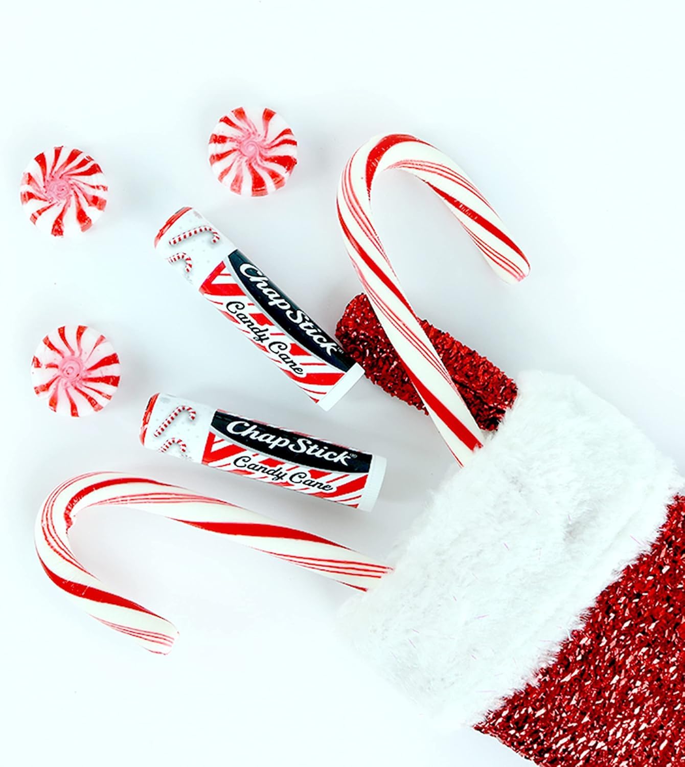 ChapStick Candy Cane: aplicación fácil para labios secos a diario.