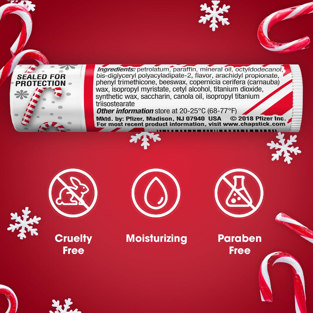 ChapStick Candy Cane: formato compacto para bolsillos y neceseres.