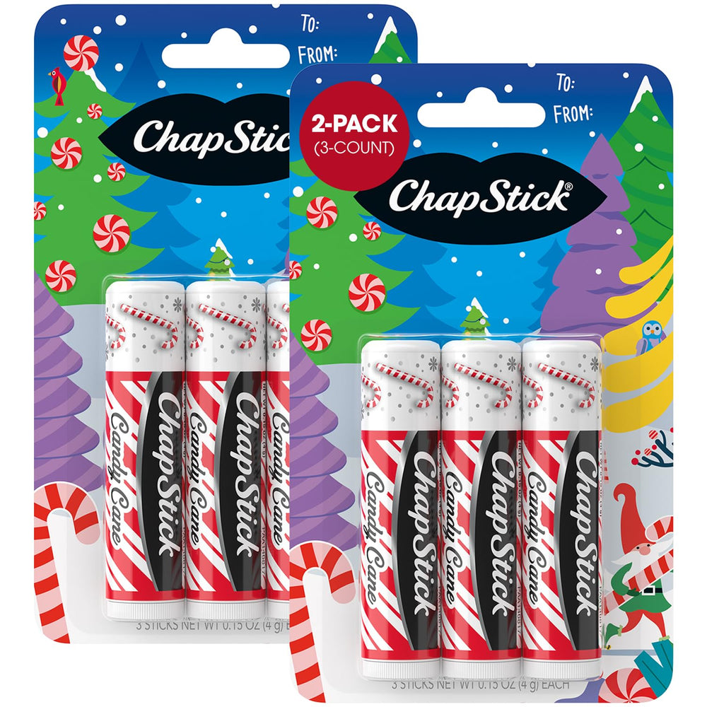 ChapStick Candy Cane: estuche de 6 bálsamos para hidratación rápida en invierno.