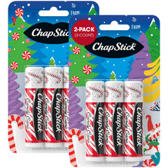 ChapStick Candy Cane: estuche de 6 bálsamos para hidratación rápida en invierno.
