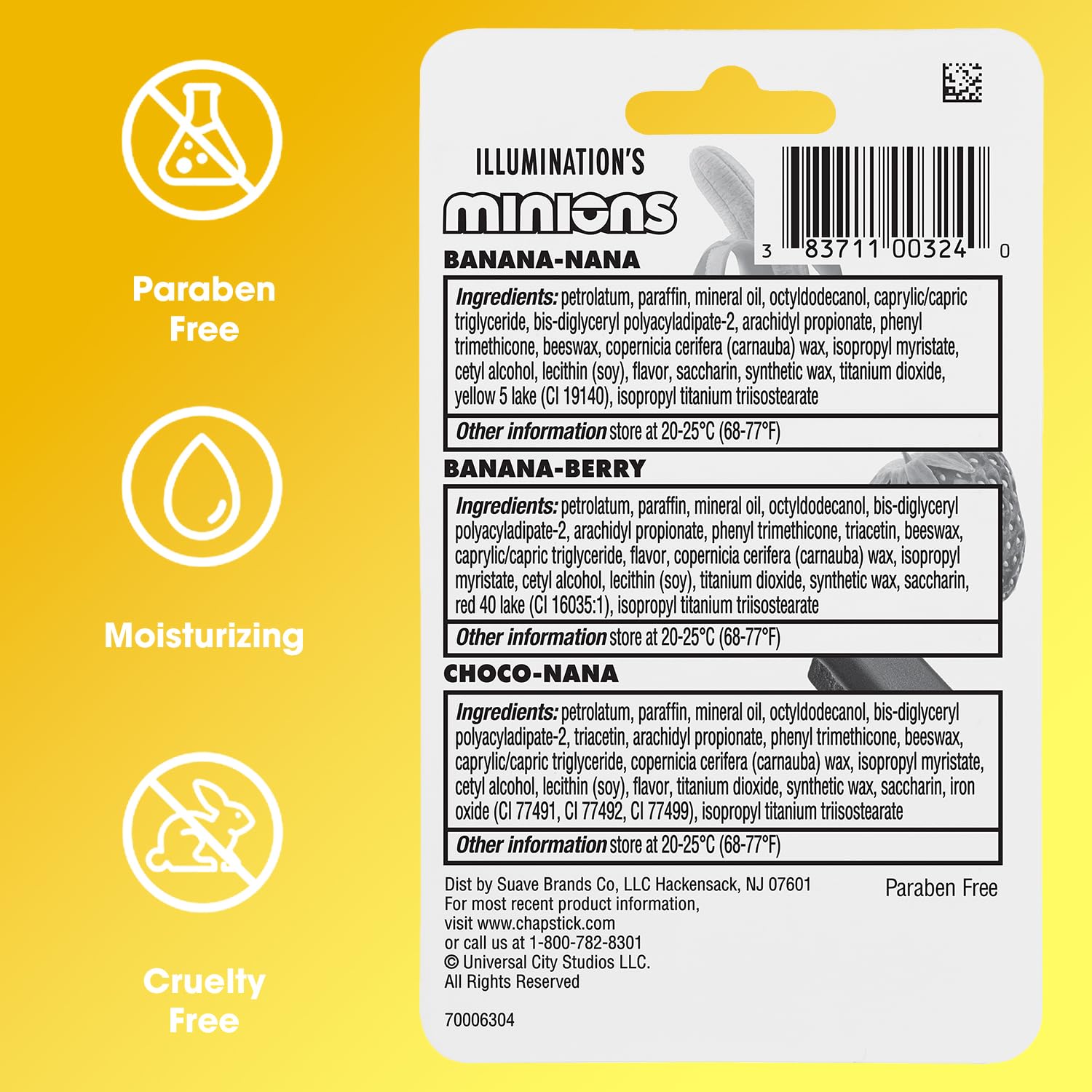 ChapStick Minions gift-set image showing kid-friendly lip care.
