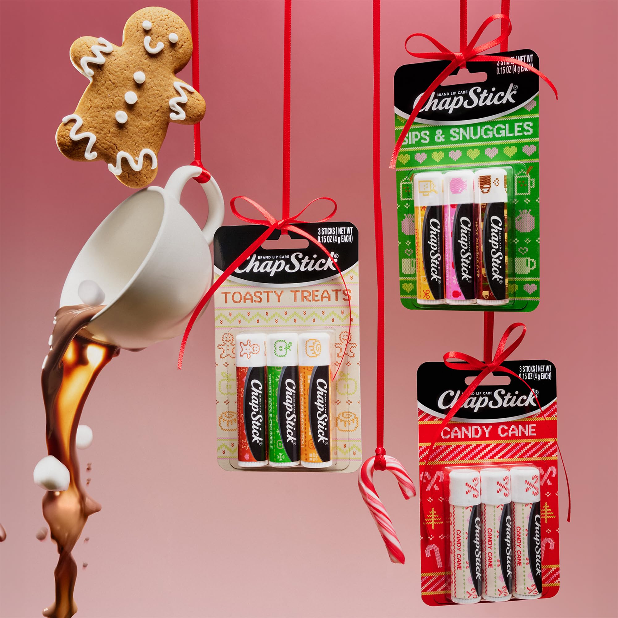 ChapStick holiday-themed gift set packaging ready for gifting