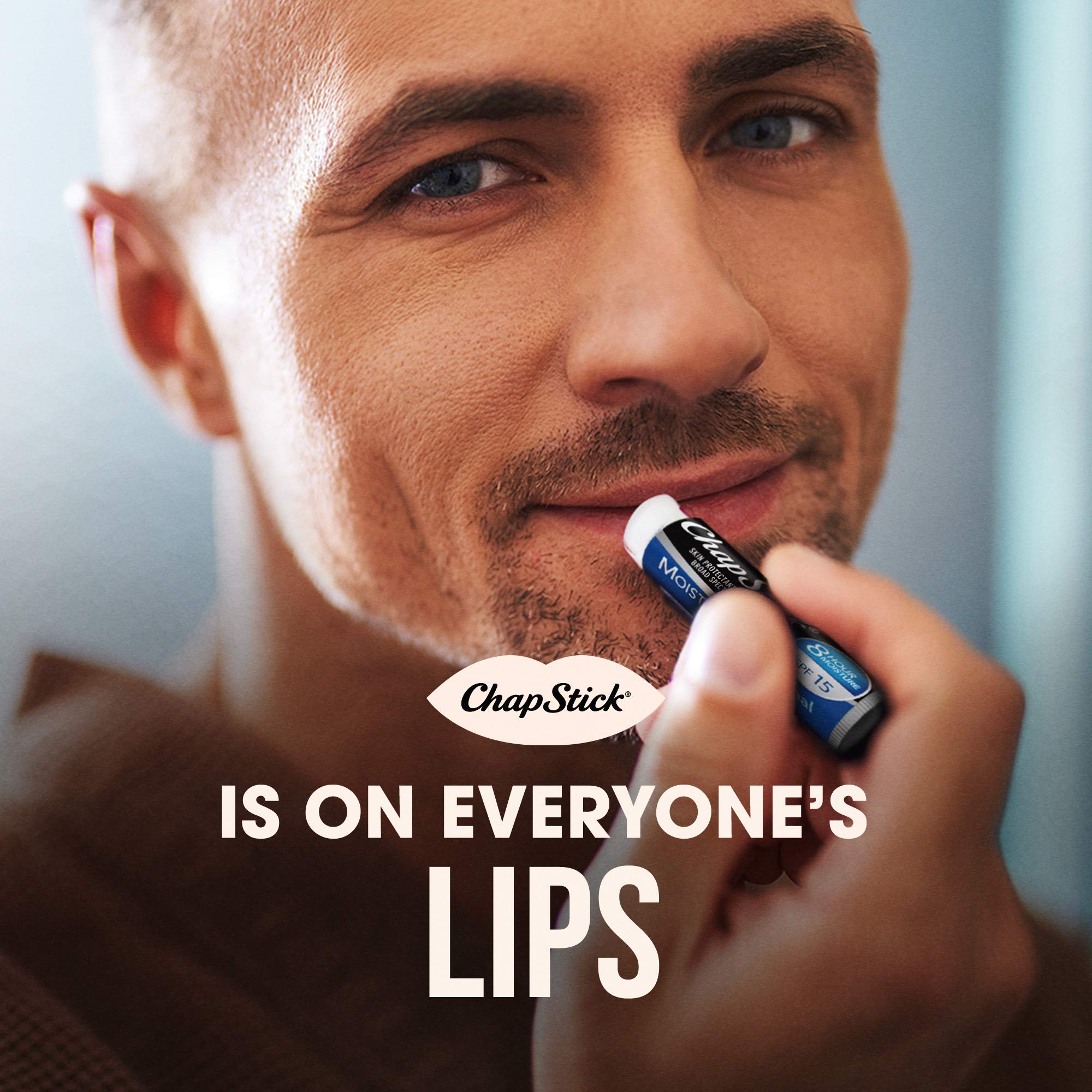 ChapStick SPF15 lipbalm coverage for outdoor sun exposure.
