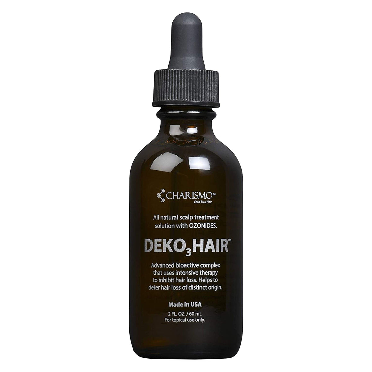 Charismo USA Dekohair serum bottle on vanity for daily root volume boost