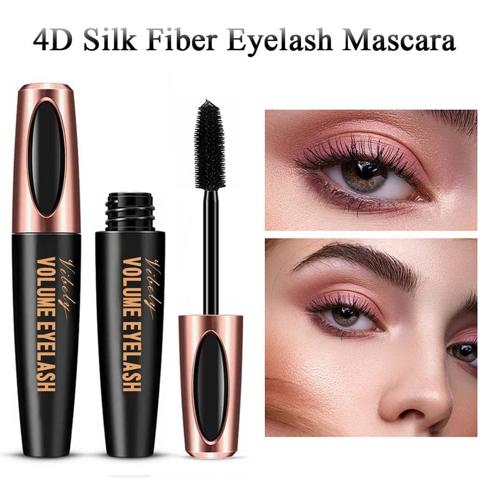 Charm Kiss 4D Silk Fiber Mascara brush stroke emphasizes clump-free, smooth application.