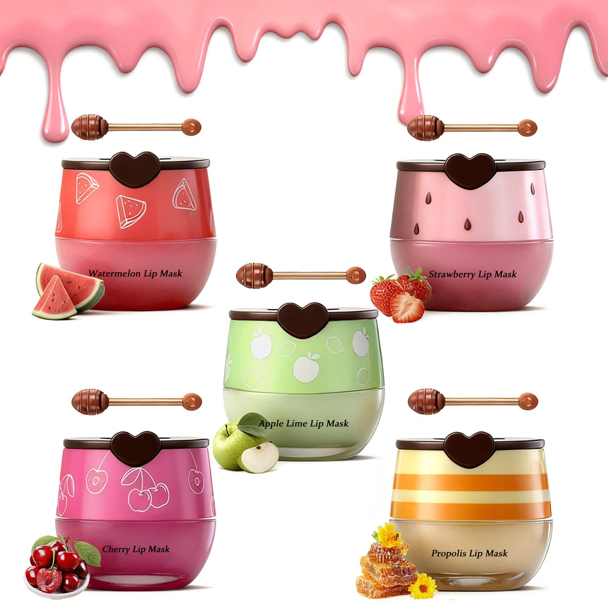 Charm Kiss bee lip balm honey pot jar showcases hydrating lip care.