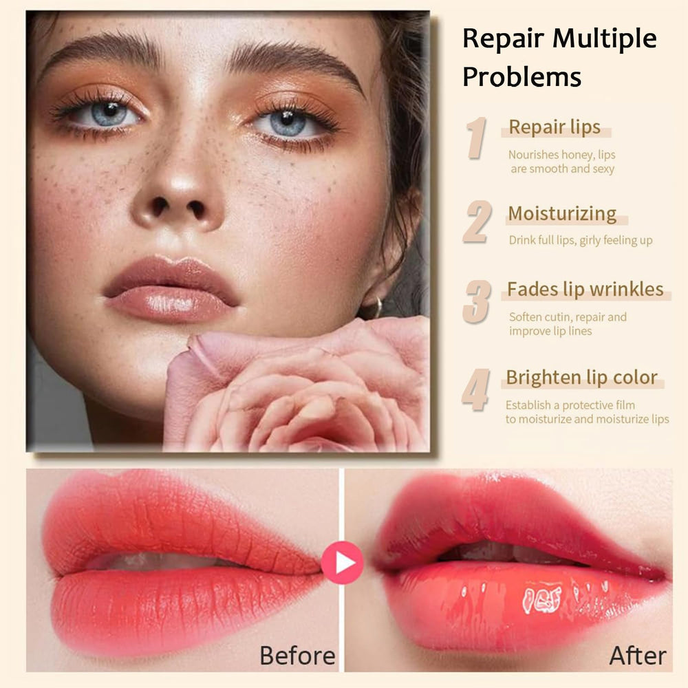 Charm Kiss Bee Lip Balm Honey Pot Overnight Ritual highlights night‑time repair and soft skin.