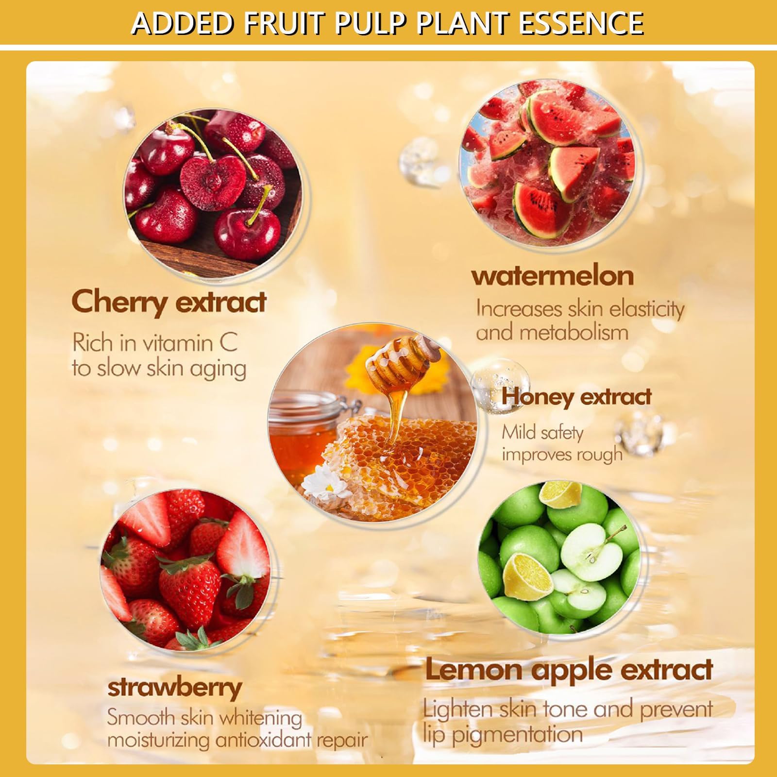 Charm Kiss cherry-lip-mask-scent supports nourished lips during the day.