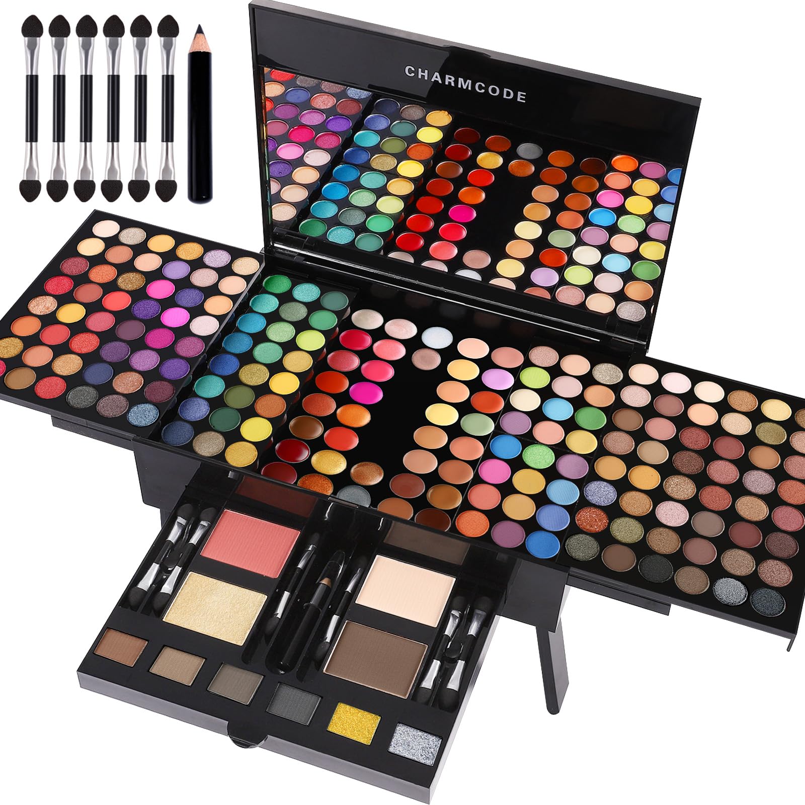CHARMCODE 190 Colors palette cover shows all-in-one makeup kit for versatile looks