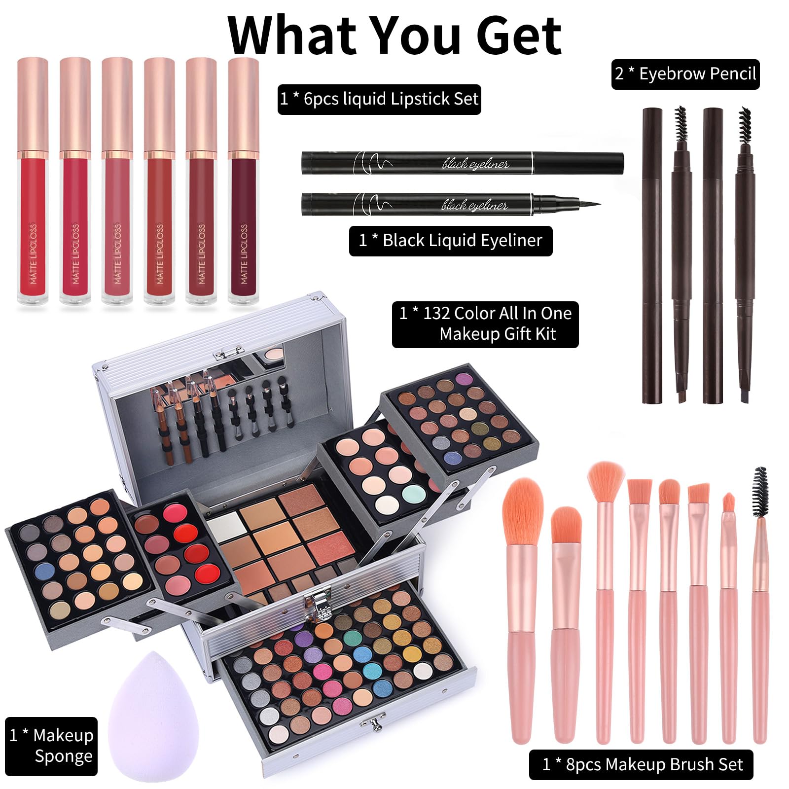 CHARMCODE 6-pack lip gloss set with shimmering finishes for polished smiles
