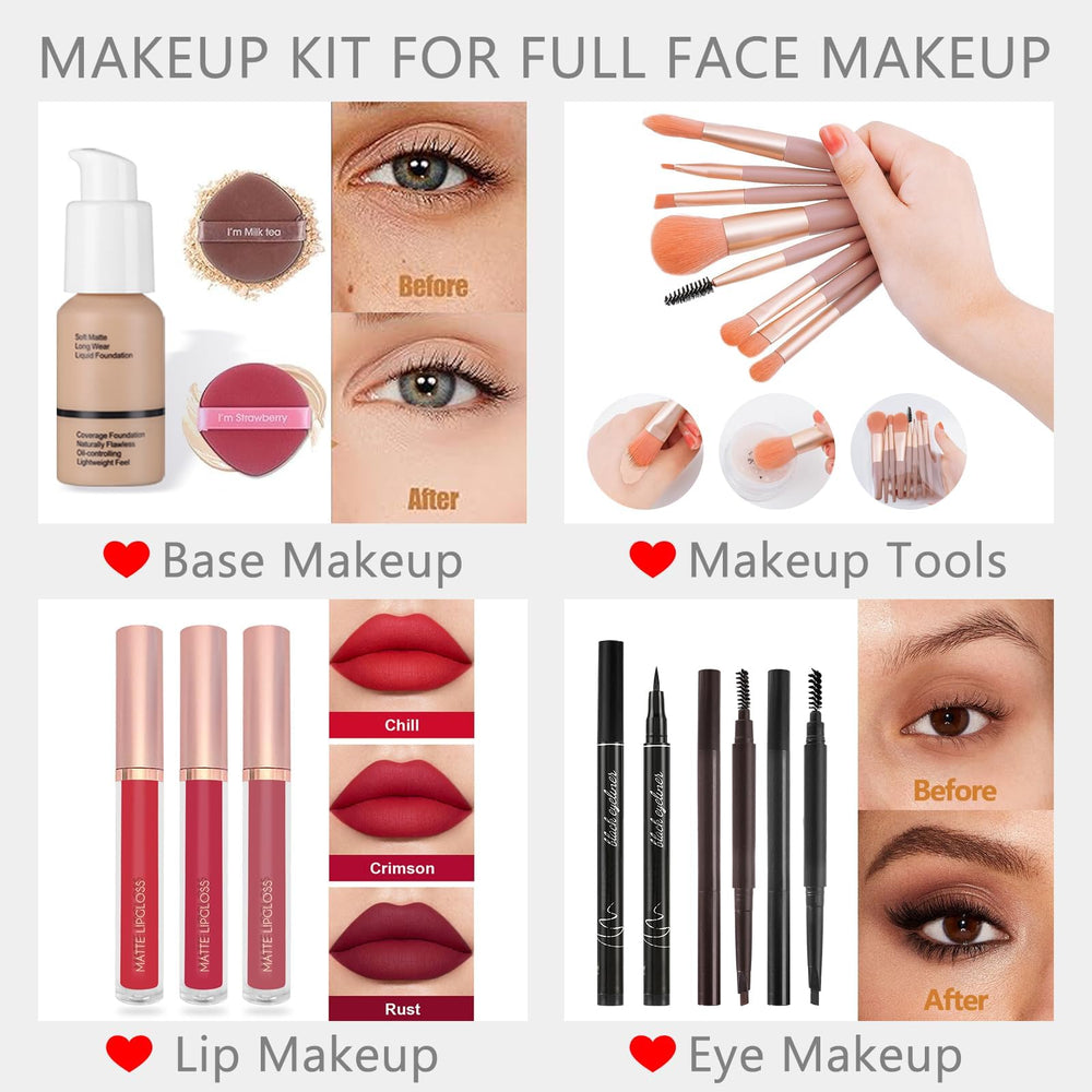 CHARMCODE all-in-one kit contents demonstrate full-face options for daily and special occasions.