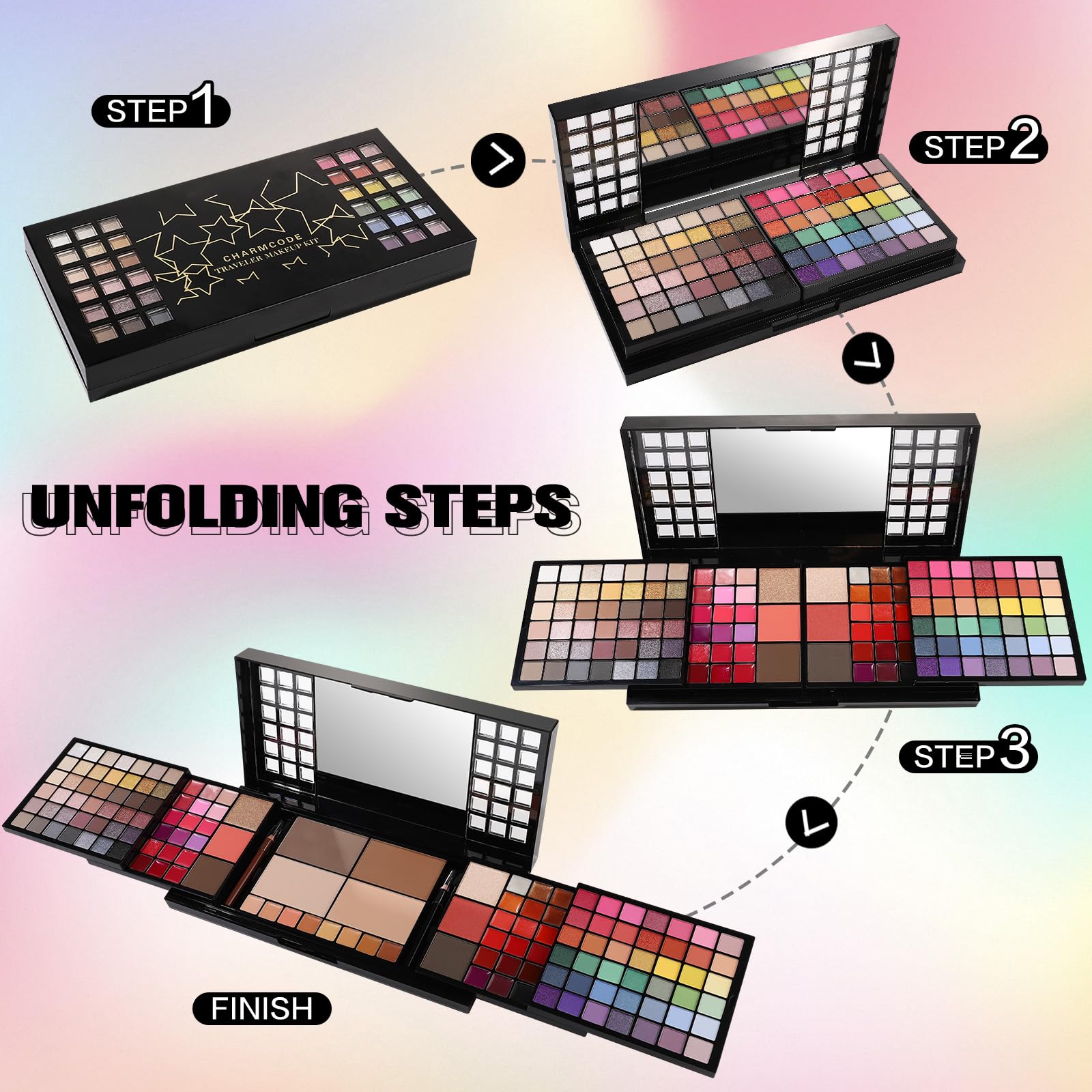 CHARMCODE kit includes full-size mirror and tools for easy application anywhere.