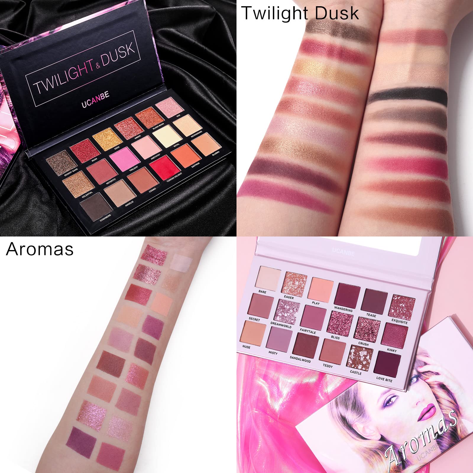 CHARMCODE Aromas palette velvet texture swatches for soft everyday neutrals.