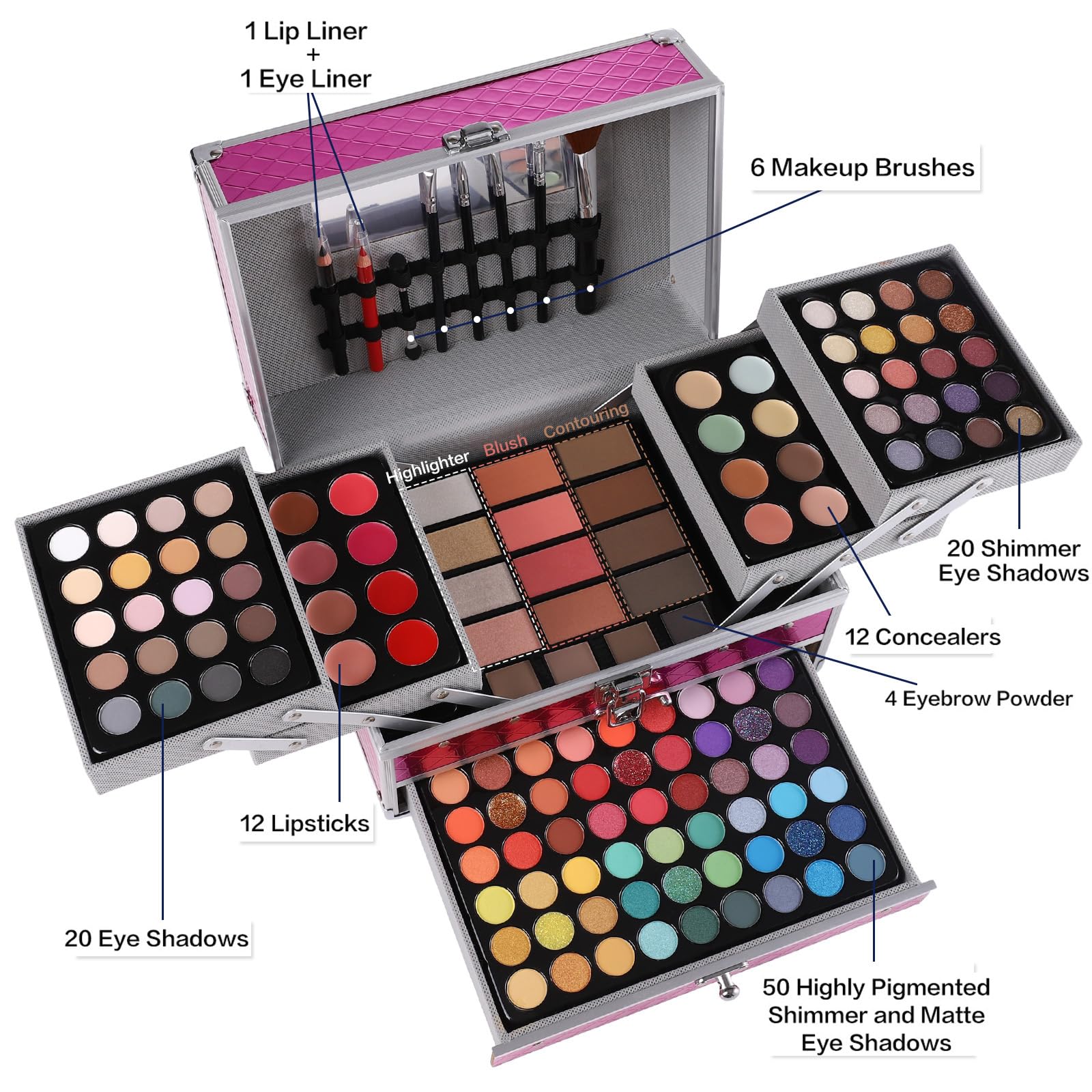 CHARMCODE concealers highlighters Cerise included for radiant skin and improved concealing.