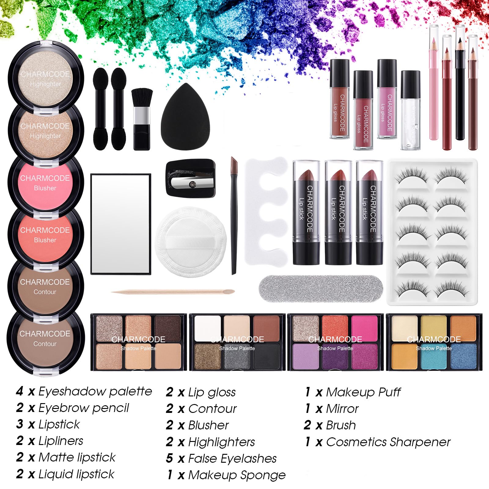 Charmcode eyeshadow palette with versatile shades for day-to-night looks