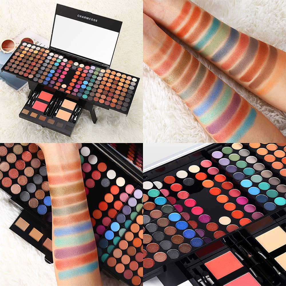 CHARMCODE eyeshadow textures showcase matte, satin, shimmer for rich blendable payoff