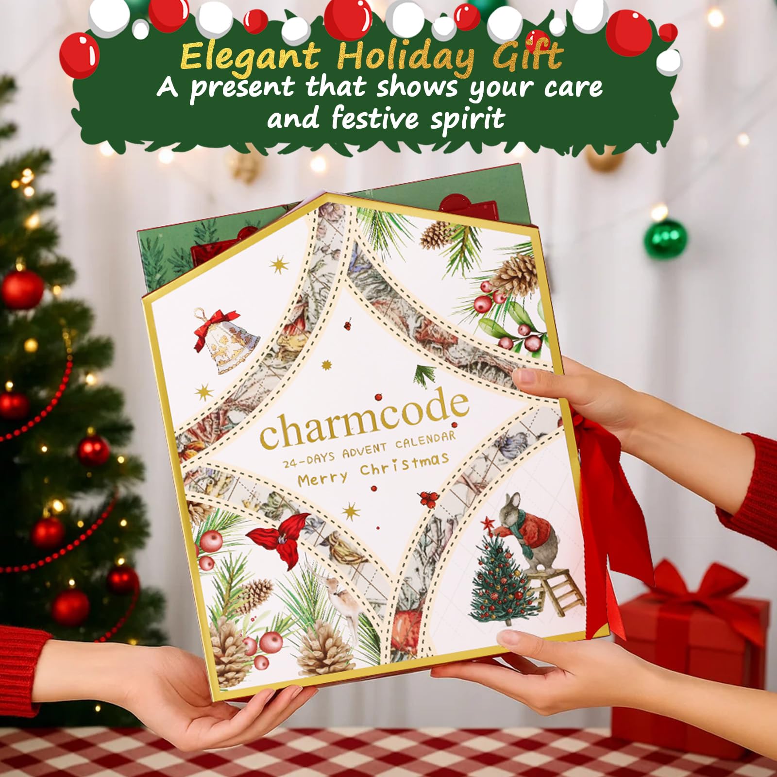 CHARMCODE gift-ready packaging with Xmas theme