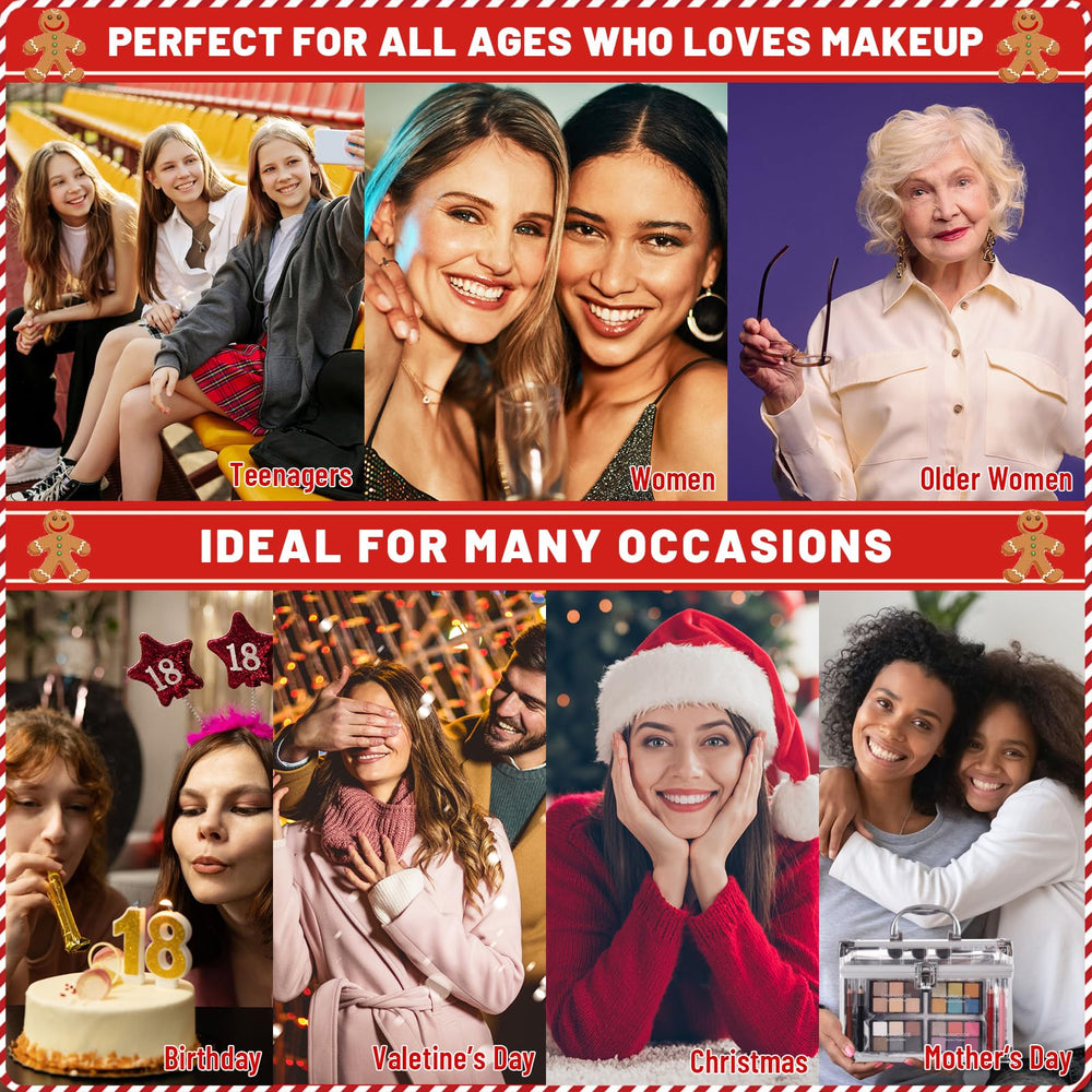 Charmcode makeup tools bundle with brushes, sponge, and mirror