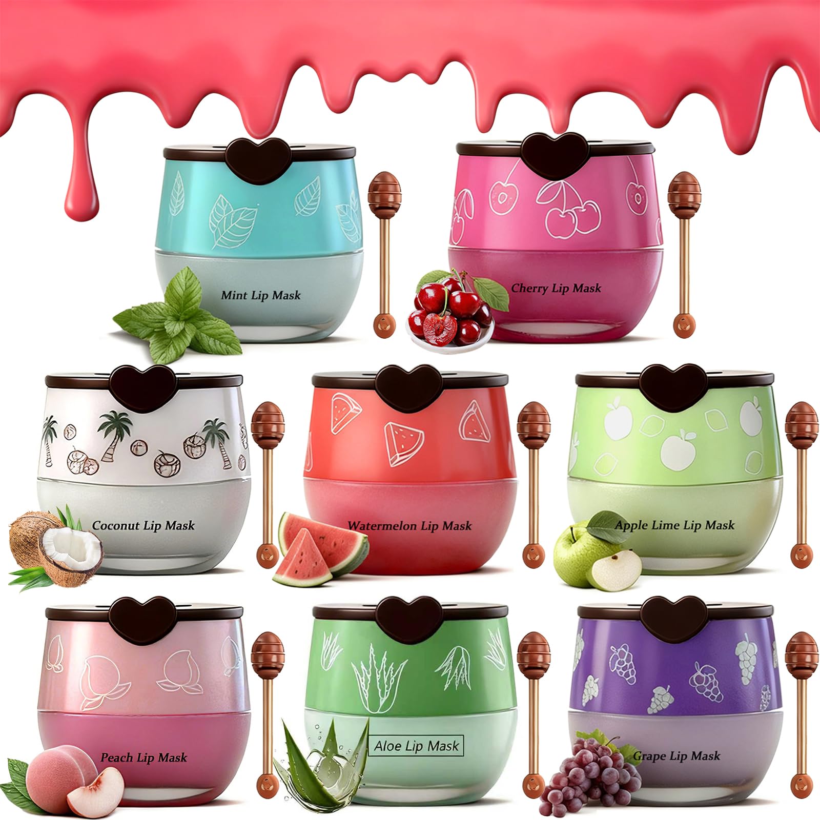 CharmKiss bee lip balm honey pot front showing compact hydration and design