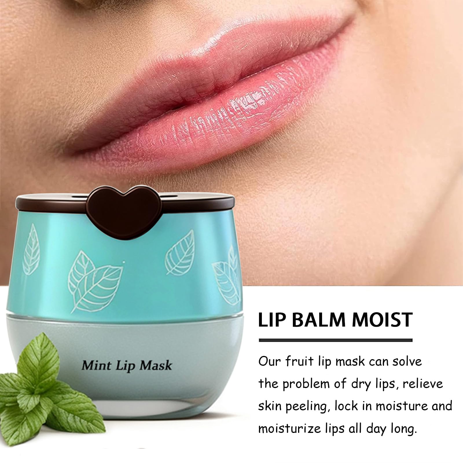 Charm Kiss lip mask overnight use supports softer, smoother lips.