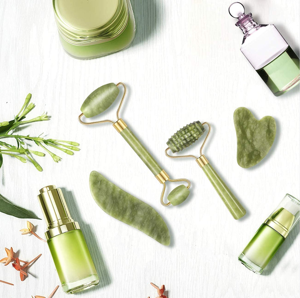 Charmonic jade roller fridge-cooling session for de-puffing and cooling relief.