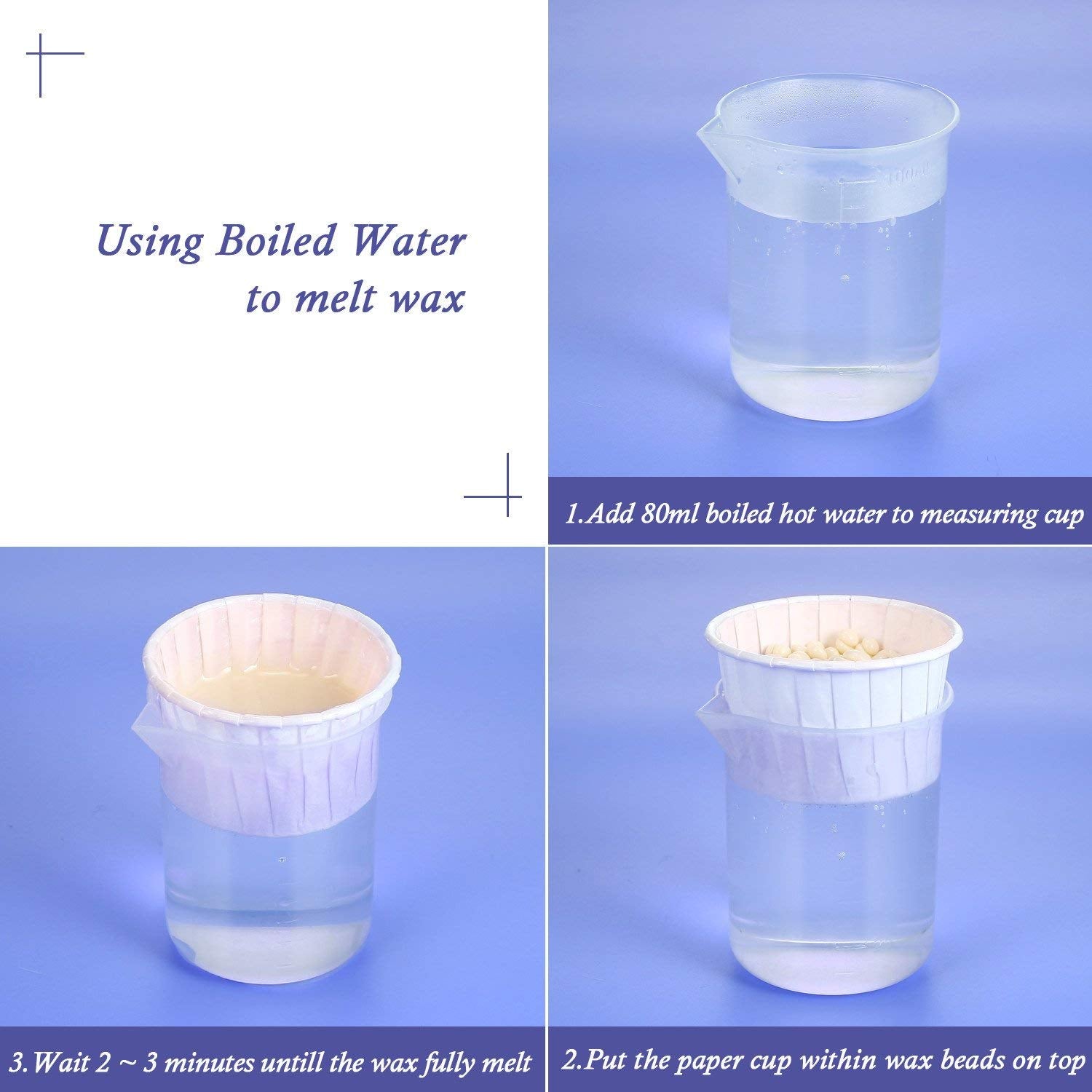 Charmonic nose-wax-kit-ease-of-use shows simple quick steps for at-home grooming.