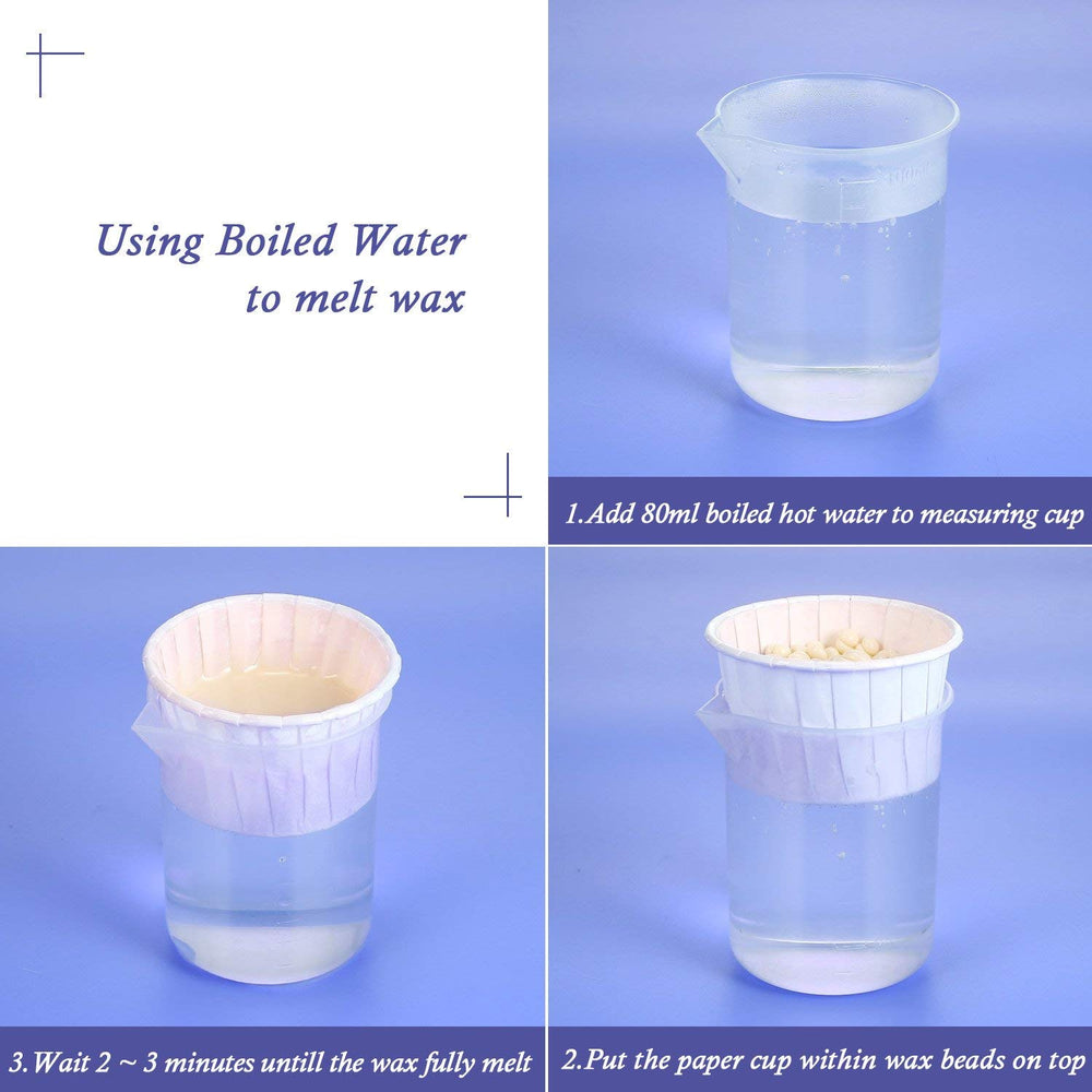 Charmonic nose-wax-kit-ease-of-use shows simple quick steps for at-home grooming.