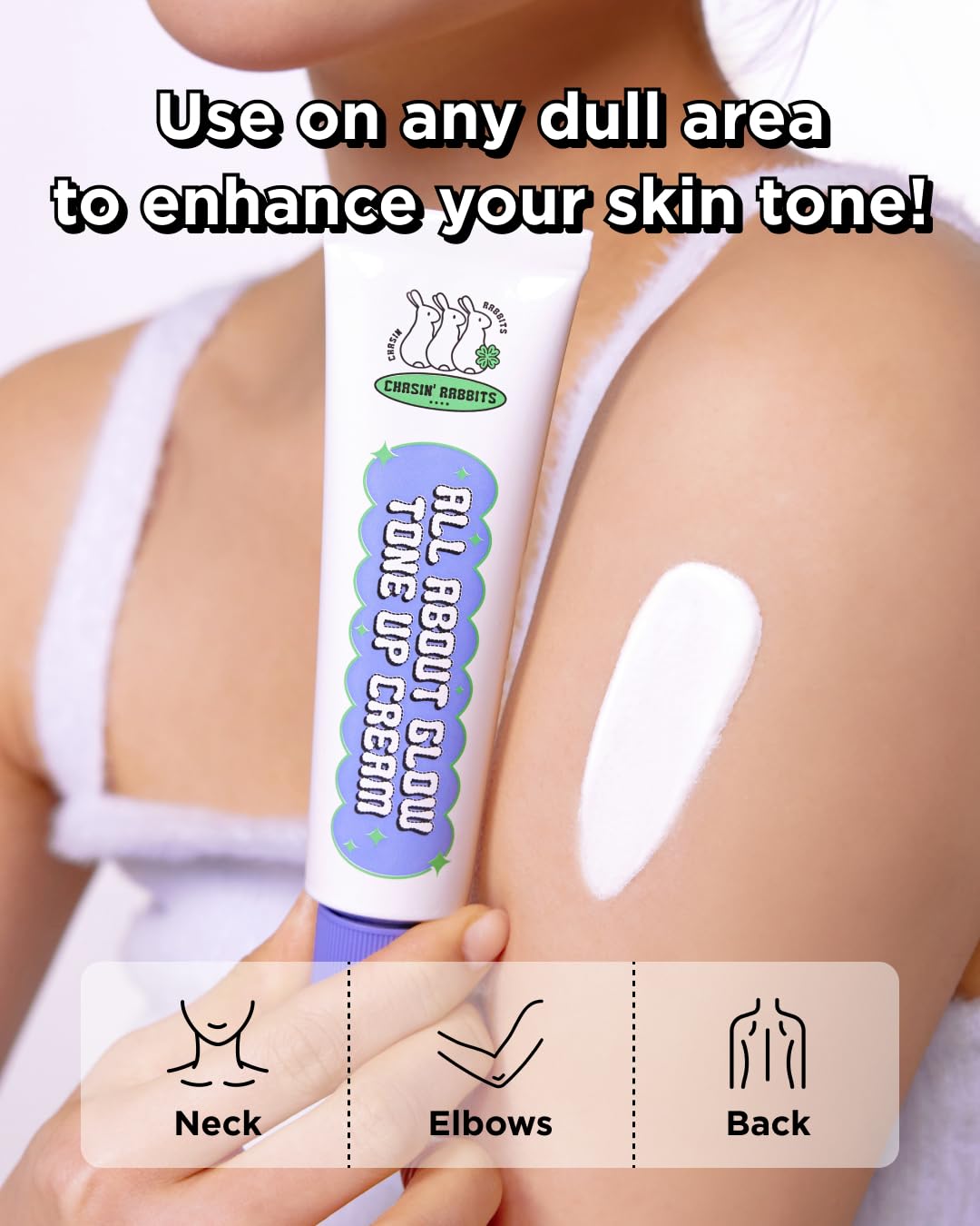 CHASIN' RABBITS All About Glow ingredients close-up highlighting hydrating botanicals