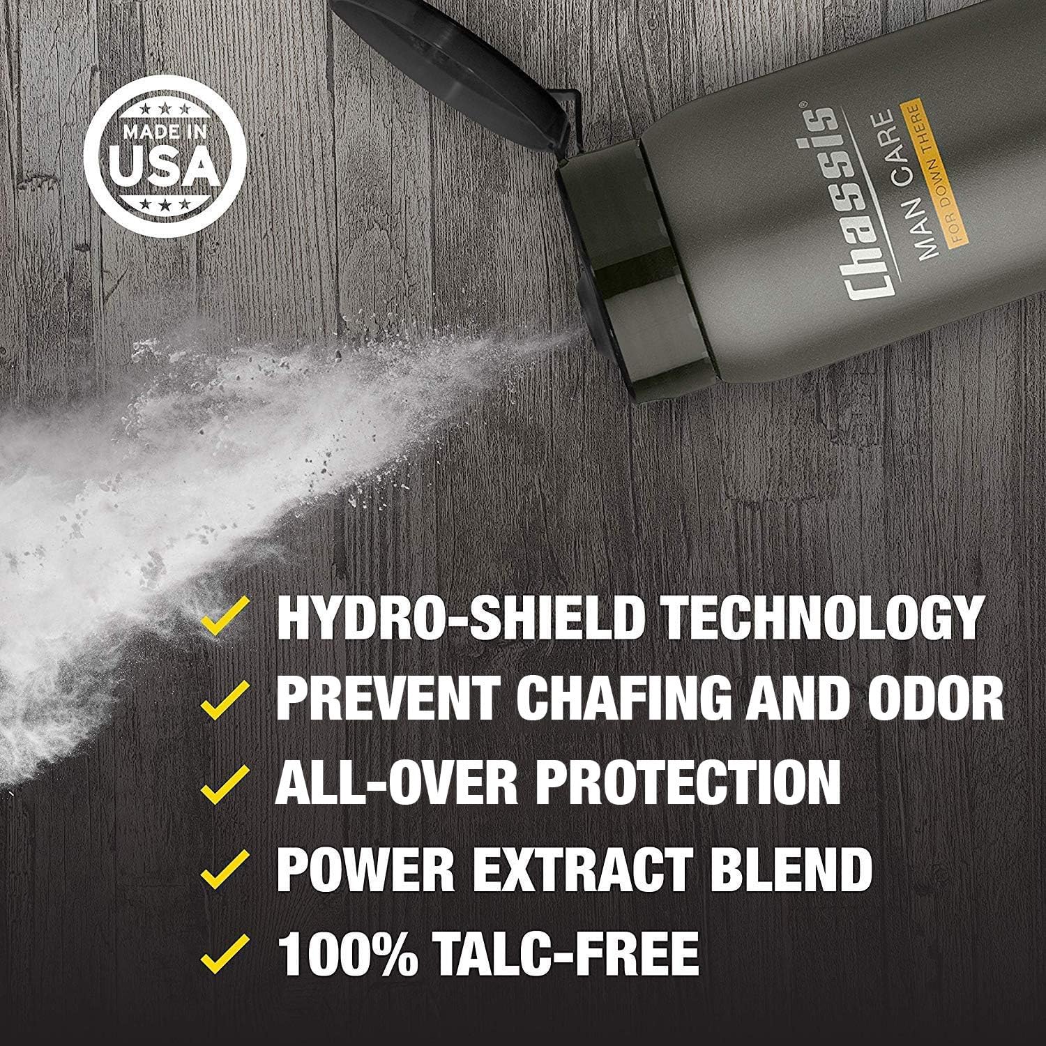 Chassis Ice Max powder close-up highlighting cooling texture and feel