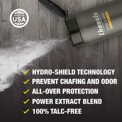 Chassis Ice Max powder close-up highlighting cooling texture and feel