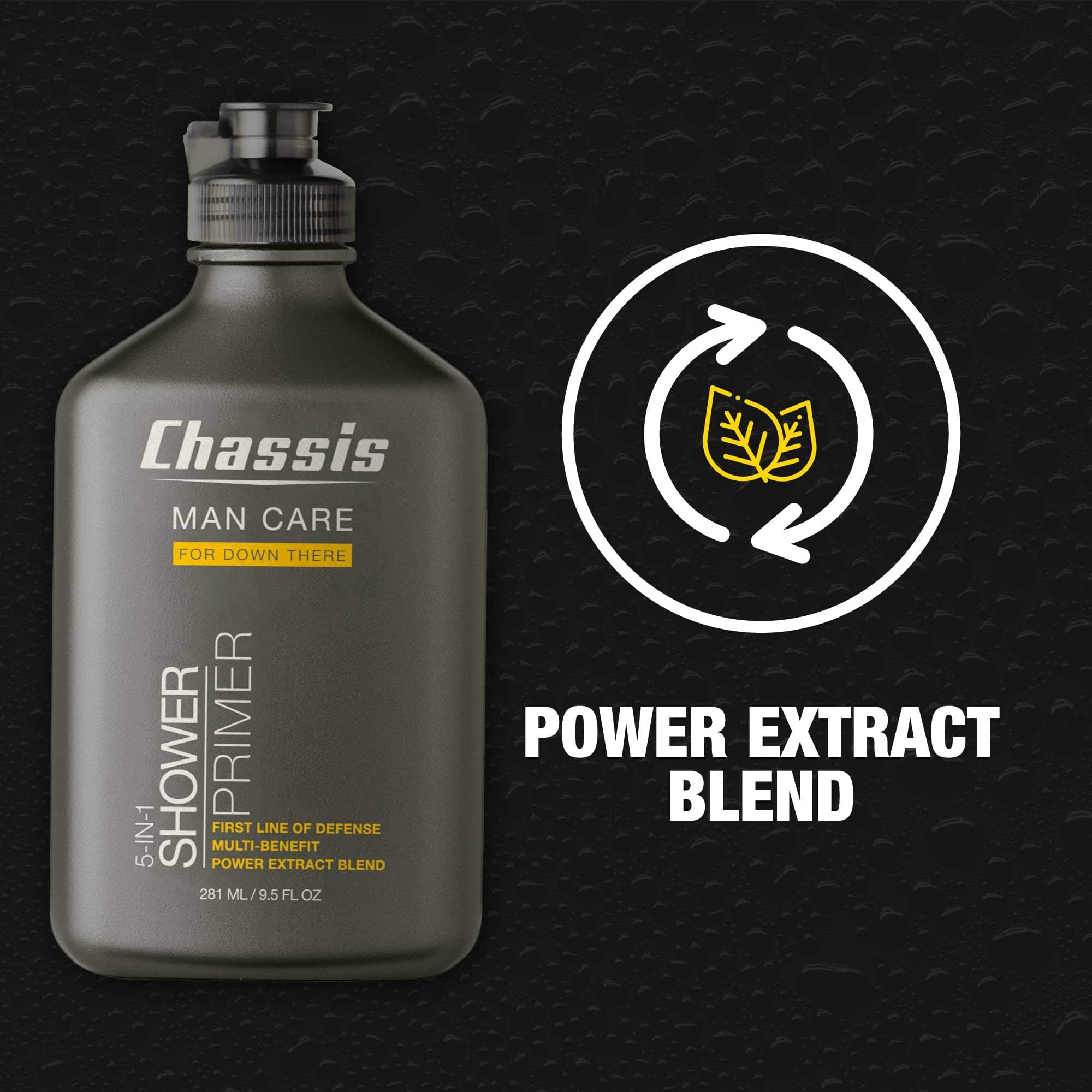Chassis ingredients highlight witch hazel and oatmeal for gentle nourishment
