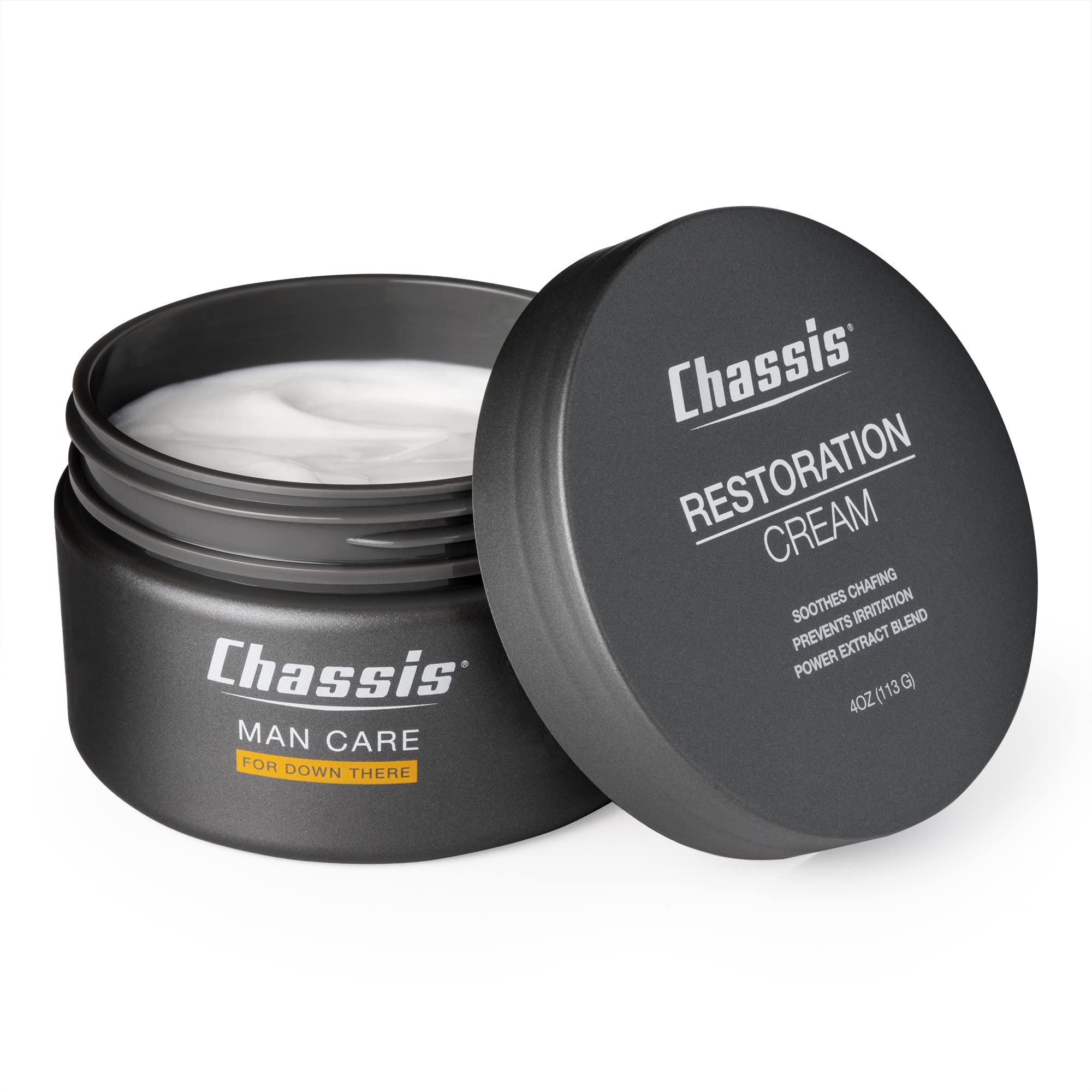 Chassis Restoration Cream tube being applied for chafing relief during activity