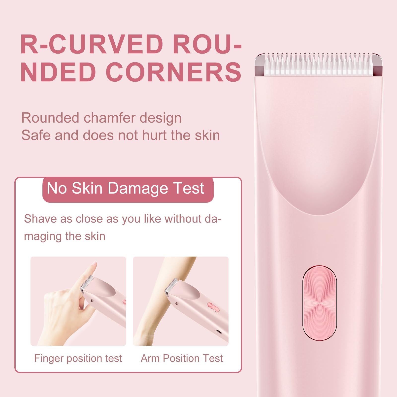 CheckSimple bikini trimmer pink painless shaver with ceramic blades