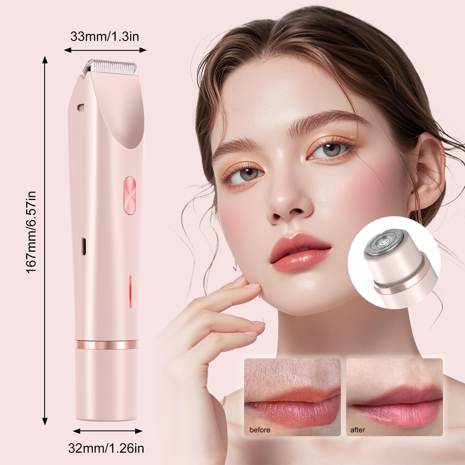 CheckSimple bikini trimmer pink travel-ready case and compact design