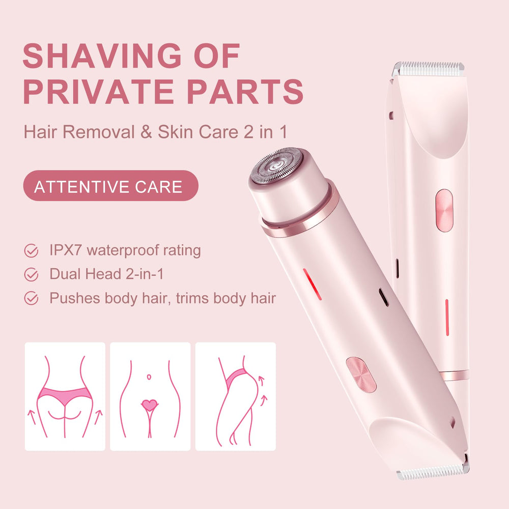 CheckSimple bikini trimmer pink USB charging for travel-ready grooming