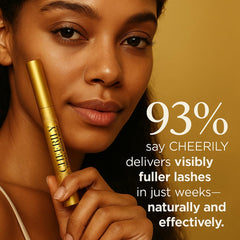 Cheerily lash serum travel case ready for on-the-go maintenance.