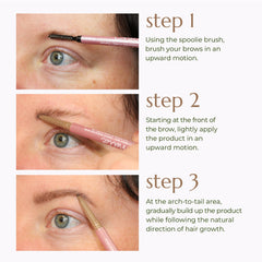 Chella Eyebrow Pencil light brown swatch demonstrates soft, buildable color.